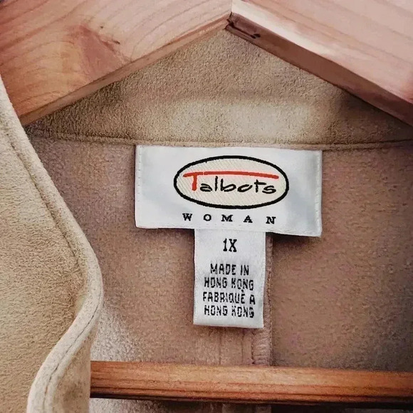 Talbots Tan Faux Suede Vest Women's Size 1X - Picture 6 of 8